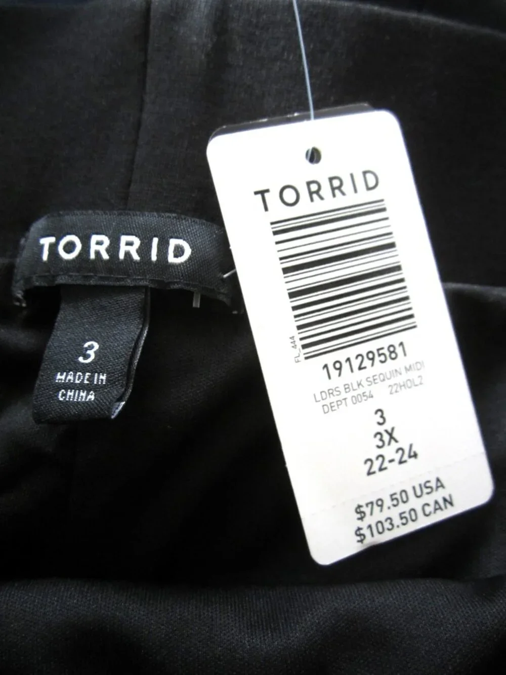 Torrid NEW Size 3X 3 22 24 Black Stretch Midi Sequin Pencil Skirt Lined Knee Lng